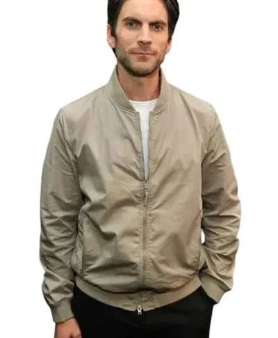 Wes Bentley Beige Bomber Jacket