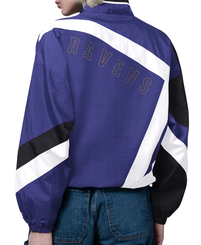 Women’s Baltimore Ravens Starter Purple Vintage Windbreaker Jacket
