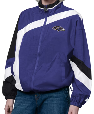 Women’s Baltimore Ravens Starter Purple Vintage Windbreaker Jacket