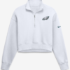 Women’s Nike Philadelphia Eagles White Fleece Cropped Quarter-Zip Sweatshirt