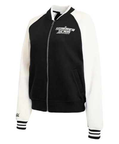 Women’s SummerSlam Minnesota Fleece Black Varsity Jacket