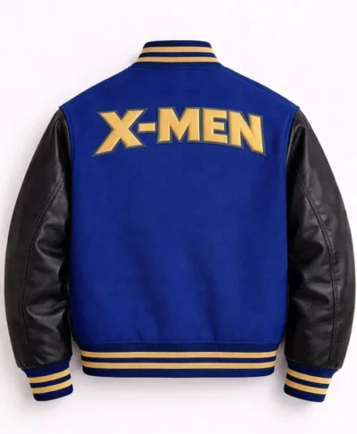 X-Men Wolverine Blue and Black Varsity Jacket