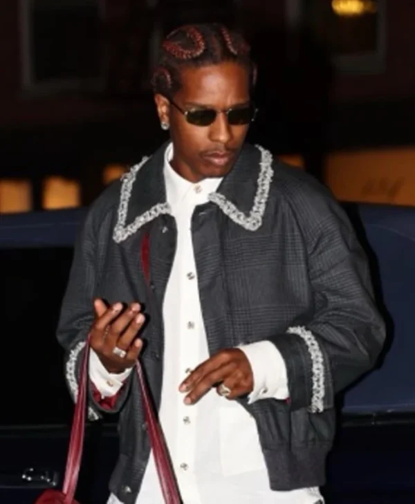 buy A$AP Rocky Fall and Winter Plaid Coat