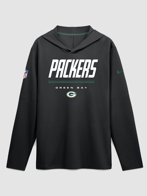 Green Bay Packers 2026 Sideline Long Sleeve Hooded T-Shirt - Image 3