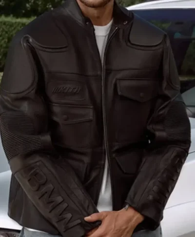 buy Kith for BMW 2026 Black Leather Motorcycle Jacket