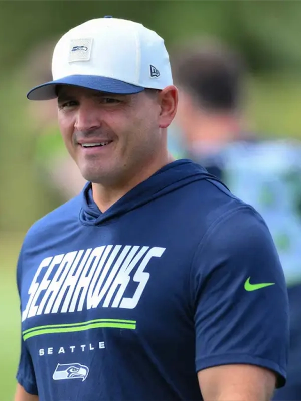 Mike Macdonald Preseason 2026 Seahawks Short Sleeve Hooded T-Shirt - Image 3