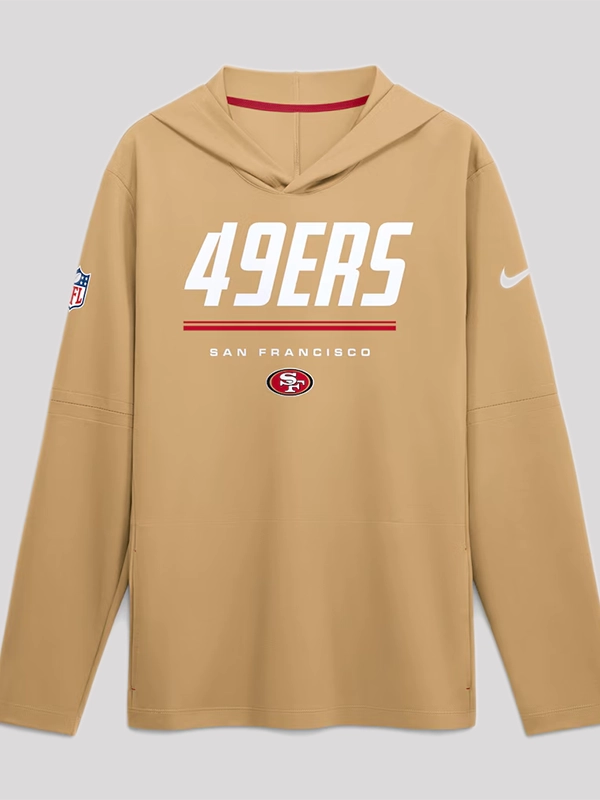 San Francisco 49ers 2026 Sideline Long Sleeve Hooded T-Shirt - Image 2