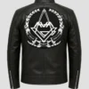 order now Angels And Airways Love Black Leather Jacket