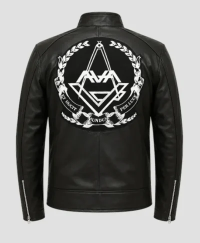 order now Angels And Airways Love Black Leather Jacket