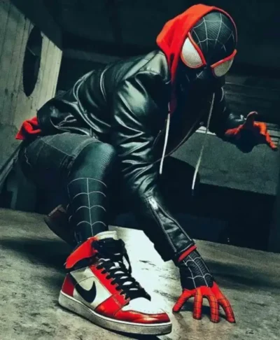 order now Spiderman Black Miles Morales Black Biker Jacket