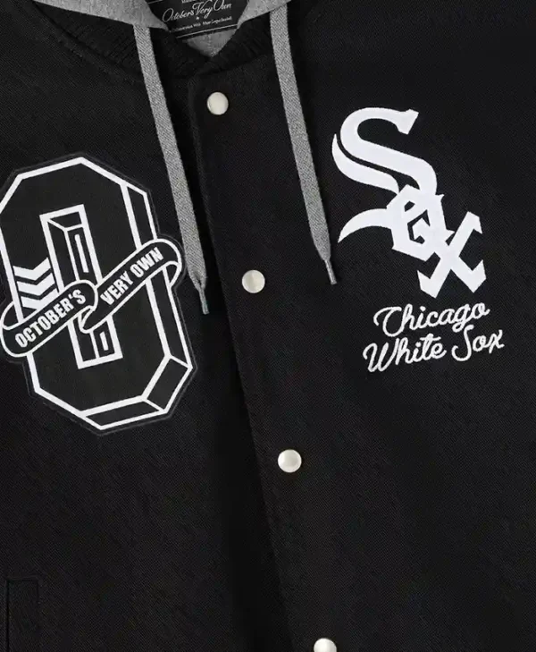 shop OVO Chicago White Sox Black Insulated Twill Bomber Jacket