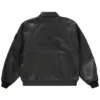 shop now Supreme Stone Island Leather Bomber Jacket