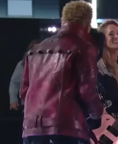 2026 American Idol Billy Idol Red Leather Jacket