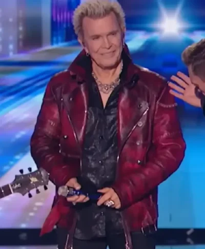 2026 American Idol Billy Idol Red Leather Jacket