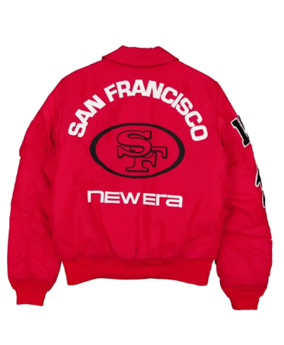 49ers New Era x Alpha Industries MA-1 Flight Red Jacket