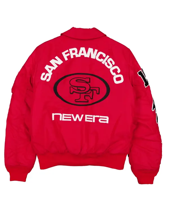 49ers New Era x Alpha Industries MA-1 Flight Red Jacket