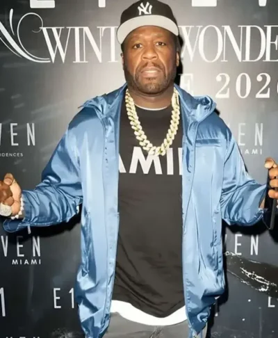 50 Cent New Year’s Eve Blue Jacket