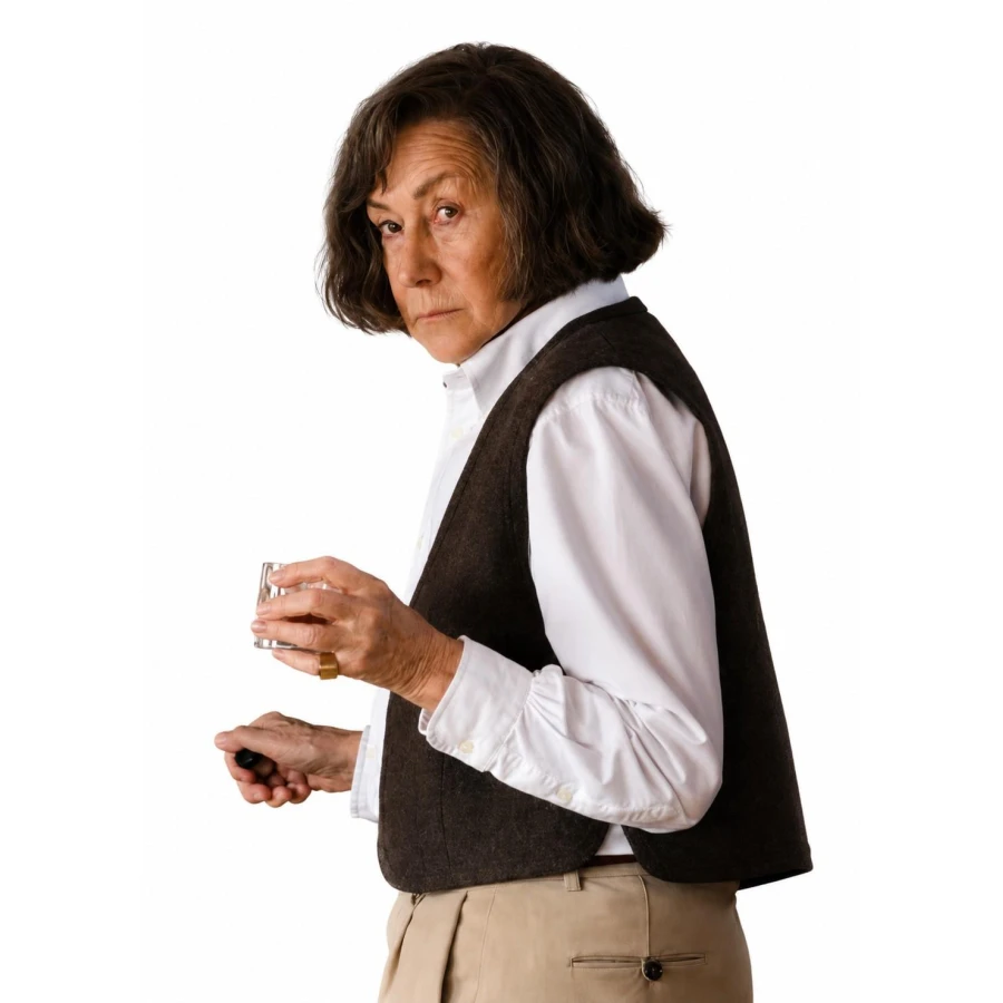 A Talent for Murder 2026 Helen Mirren Dark Brown Vest - Image 2