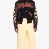 AC Milan Off White Black Varsity Jacket