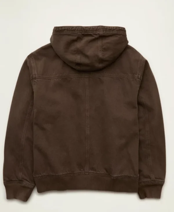 AE x Lamine Yamal Brown Hooded Denim Jacket