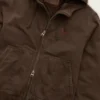 AE x Lamine Yamal Brown Hooded Denim Jacket