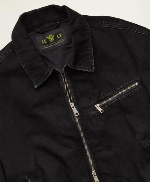 AE x Lamine Yamal Cropped Black Workwear Jacket