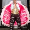 AEW 2026 Kyle Fletcher Pink Feathered Coat
