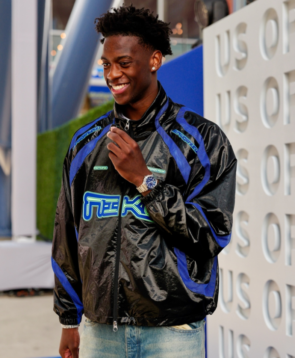 AJ Dybantsa US Open Black Shiny Track Jacket