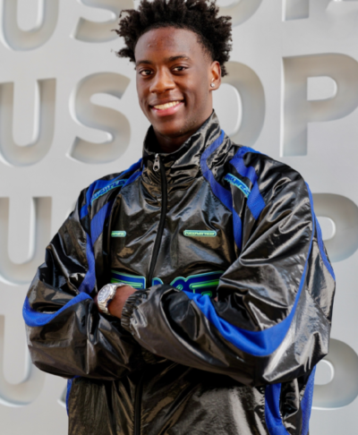 AJ Dybantsa US Open Black Shiny Track Jacket