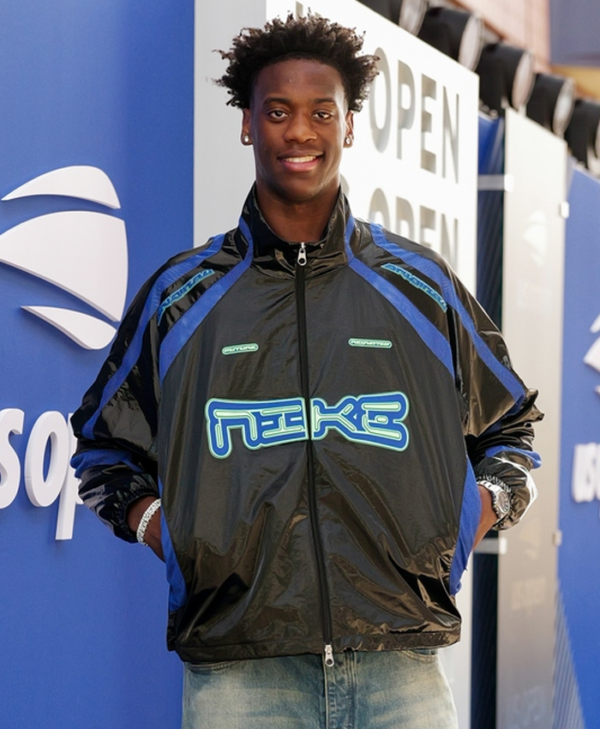 AJ Dybantsa US Open Black Shiny Track Jacket