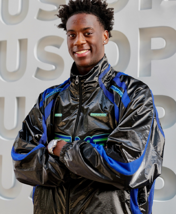 AJ Dybantsa US Open Black Shiny Track Jacket