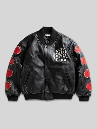 ASSC Petal To The Metal Leather Varsity Jacket