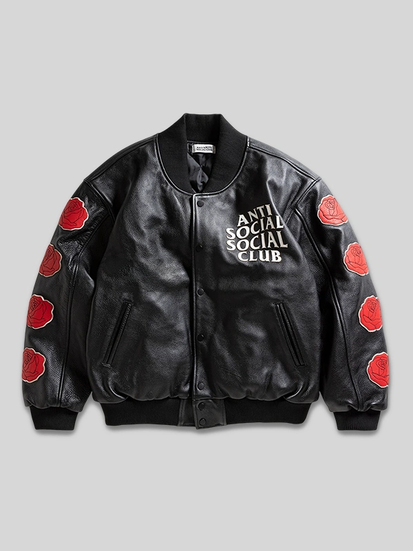 ASSC Petal To The Metal Leather Varsity Jacket