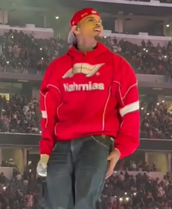 AT&T Stadium R&B Tour Chris Brown Nahmias Red Jacket