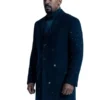 Aaron Pierre Lanterns 2026 Black Wool Coat