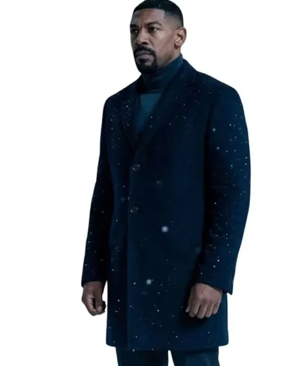 Aaron Pierre Lanterns 2026 Black Wool Coat