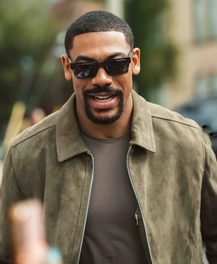 Aaron Pierre TIFF 2026 Green Suede Jacket