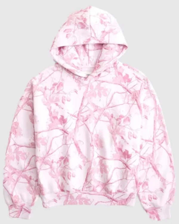 Abercrombie Light Pink Camo Hoodie