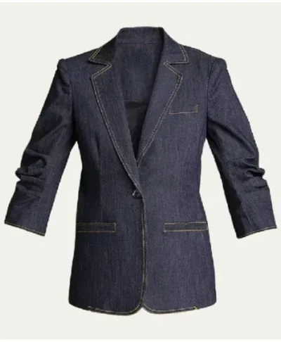 Access Hollywood 2025 Emily Orozco Blue Denim Blazer