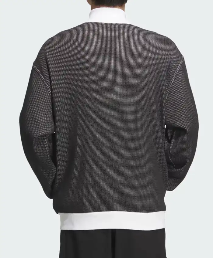 Adidas Grid Pattern Knit Track Jacket
