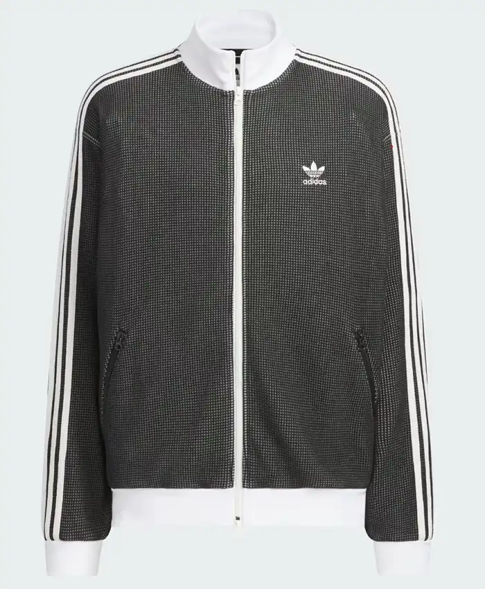 Adidas Grid Pattern Knit Track Jacket