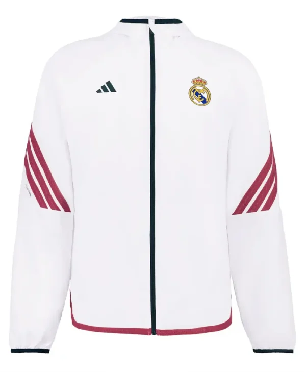 Adidas Real Madrid Warm Up White Jacket