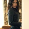 Adria Arjona Onslaught Press Day Leather Jacket