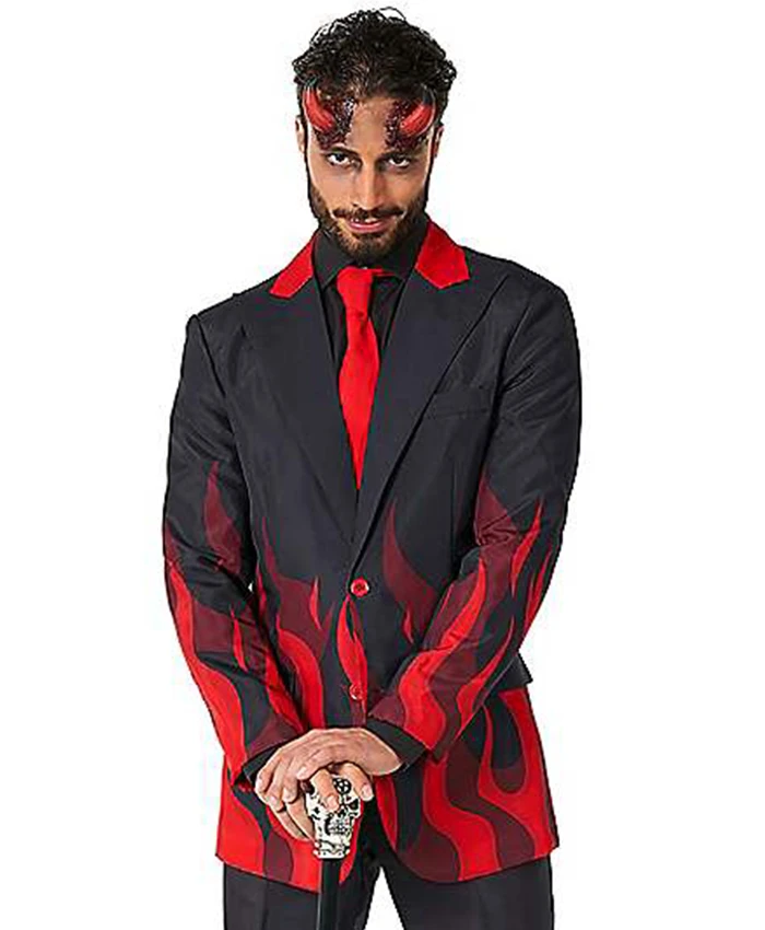 Adult Devil Halloween Party Suiting Blazer