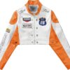 Aelfric Eden Cropped Leather Moto Racing Jacket