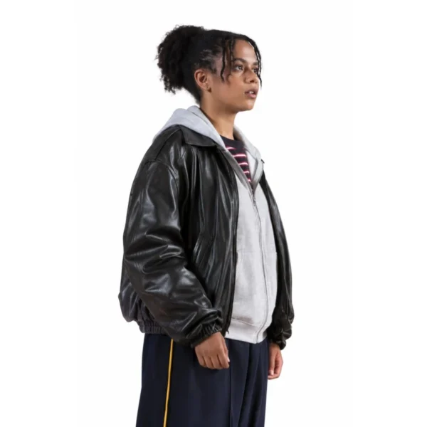 Alexa Goodall Ghosts Button House Black Biker Jacket