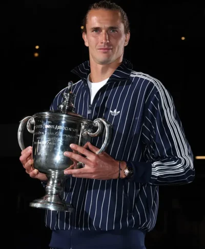 Alexander Zverev Adidas Firebird Pinstripes Track Top Jacket