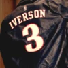 Allen Iverson 3 Real Leather Zip Outerwear