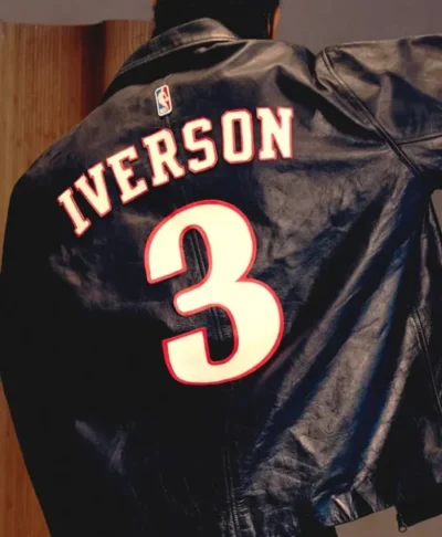 Allen Iverson 3 Real Leather Zip Outerwear