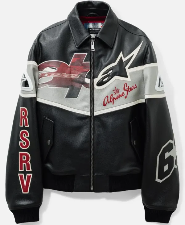 Alpinestars RSRV Bomber Varsity Leather Jacket